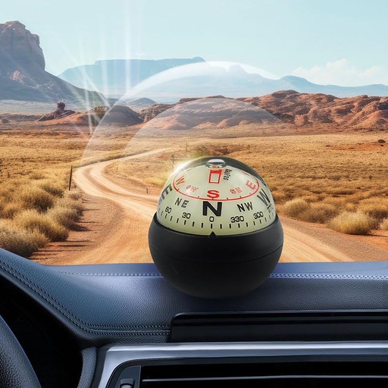 KanPas Dashboard Compass Ball with Double Dials for Cars Boats - Image 5